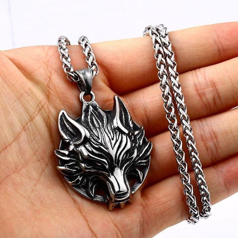 Collier Loup Tribal (Acier)